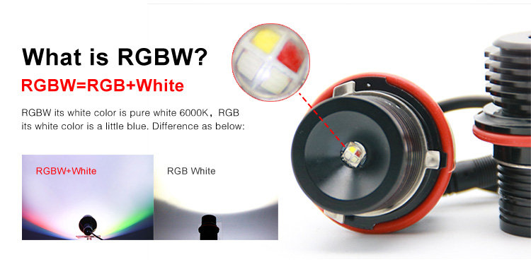 bluetooth rgbw led angel eyes: RGBW