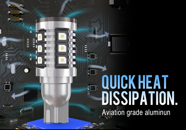 led 921 reverse lights: quickheat dissipation